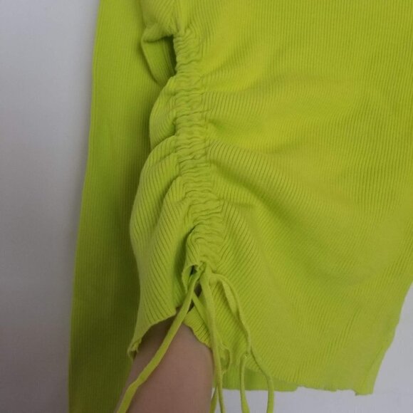 etophe studios Ribbed Rusched Cinched Sweater Sm - Picture 4 of 10